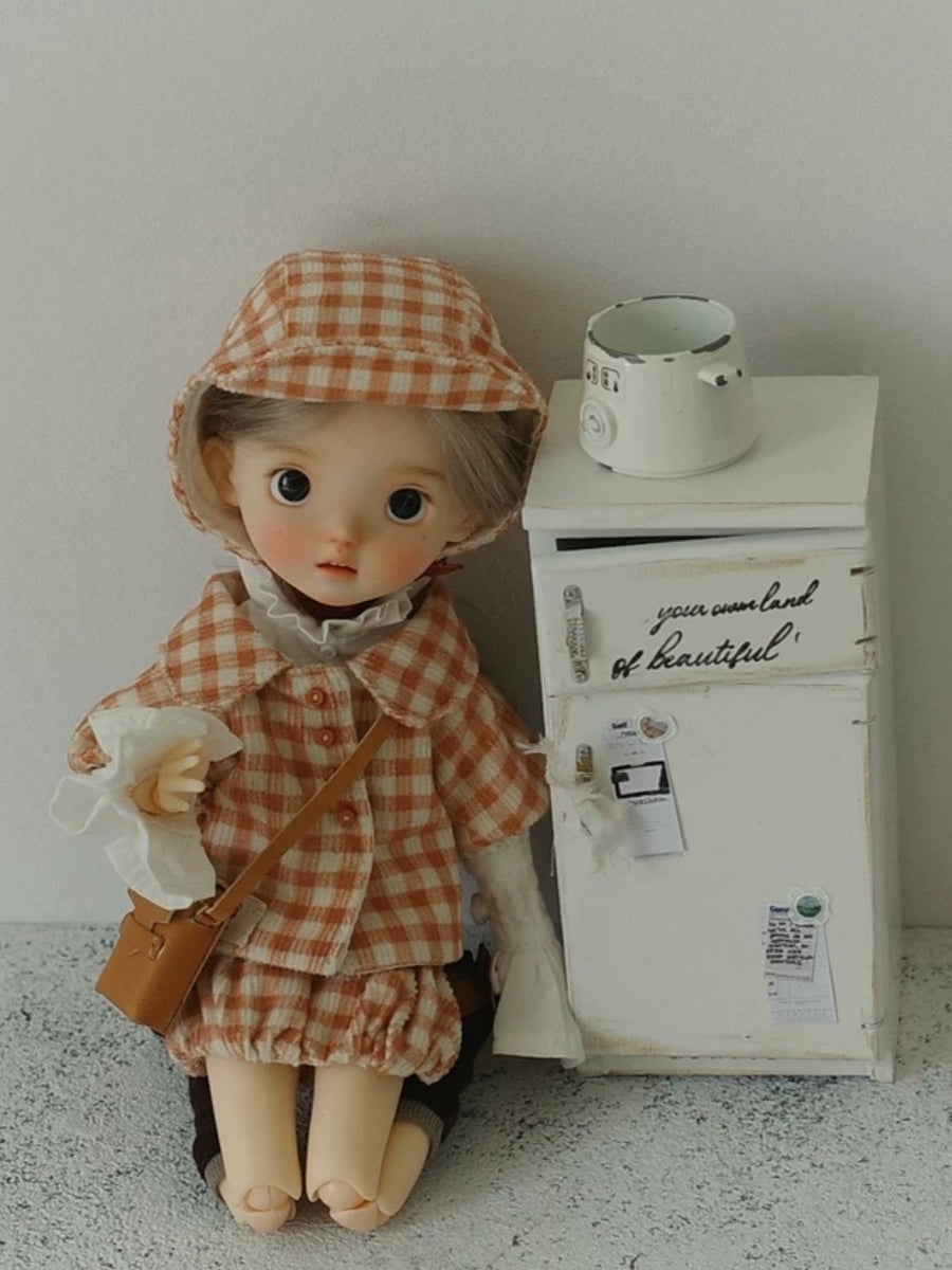 Ginger Corduroy BJD Outfits Sitting Pose | ToastDoll