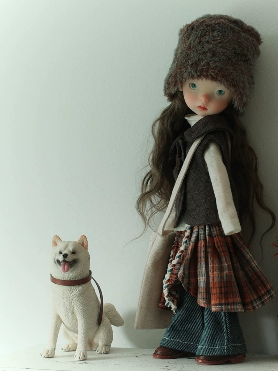 Chic Skirt Pants Layering BJD Outfit Side View| ToastDoll