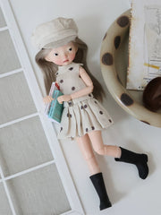 Linen Polka Dot 1/6 BJD Outfit | ToastDoll