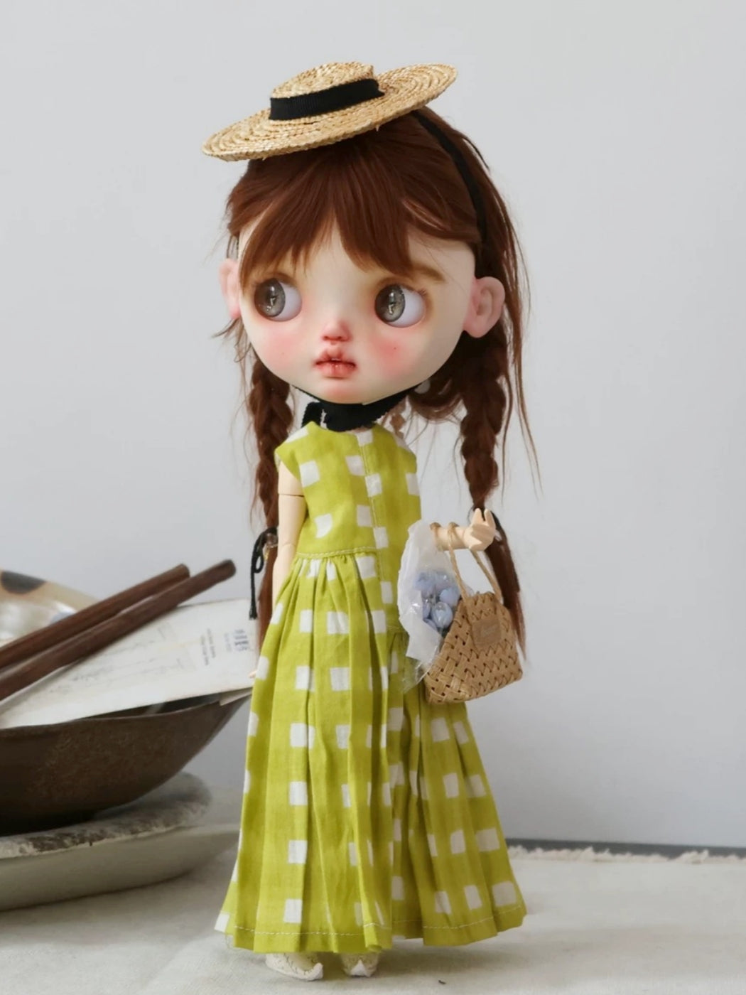 Green Check Blythe Dress | ToastDoll