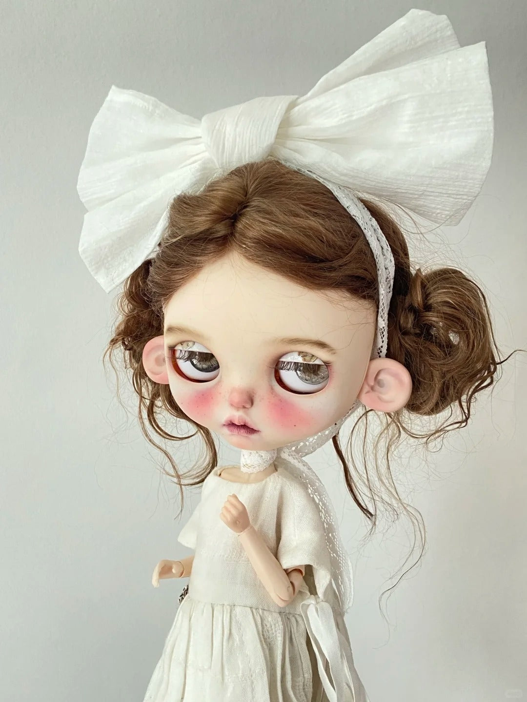 White Coquette Blythe Dress Set Side View | ToastDoll