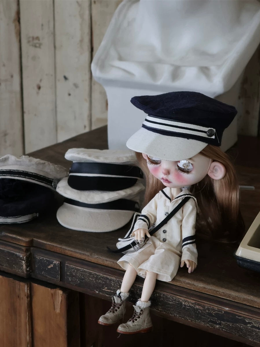 White Sailor Blythe 1/6 BJD Outfit - Handmade Doll Clothes - ToastDoll