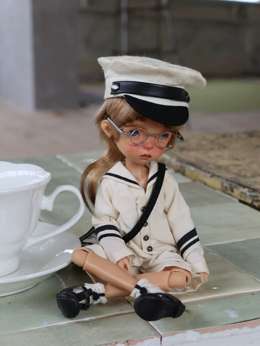 White Sailor Blythe 1/6 BJD Outfit - Handmade Doll Clothes - ToastDoll