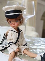 White Sailor Blythe 1/6 BJD Outfit On Doll Display | ToastDoll