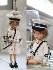 White Sailor Blythe 1/6 BJD Outfit - Handmade Doll Clothes - ToastDoll