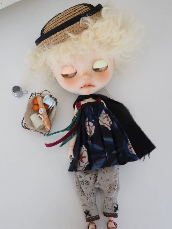 Casual Retro Print Blythe Outfit - Handmade Doll Clothes - ToastDoll
