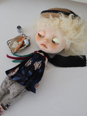 Casual Retro Print Blythe Outfit - Handmade Doll Clothes - ToastDoll