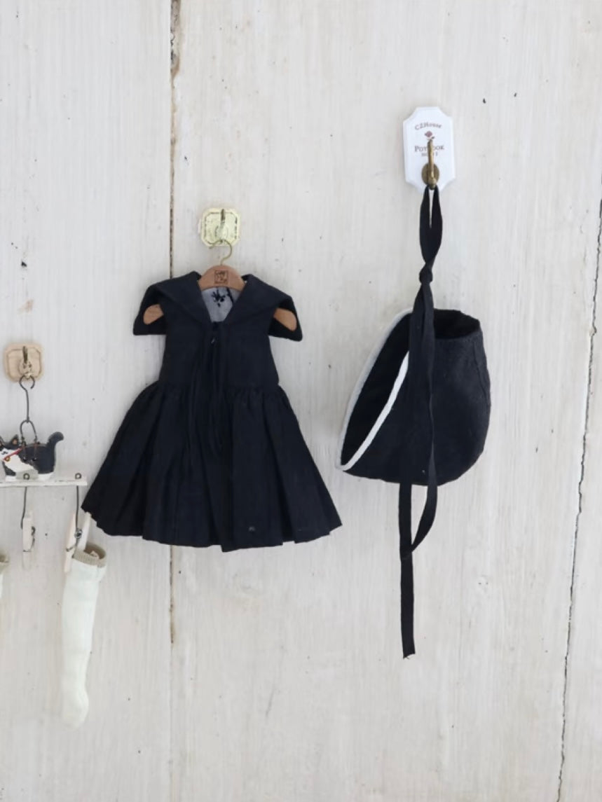 Black White Sailor BJD  Outfit - Handmade Doll Clothes - ToastDoll