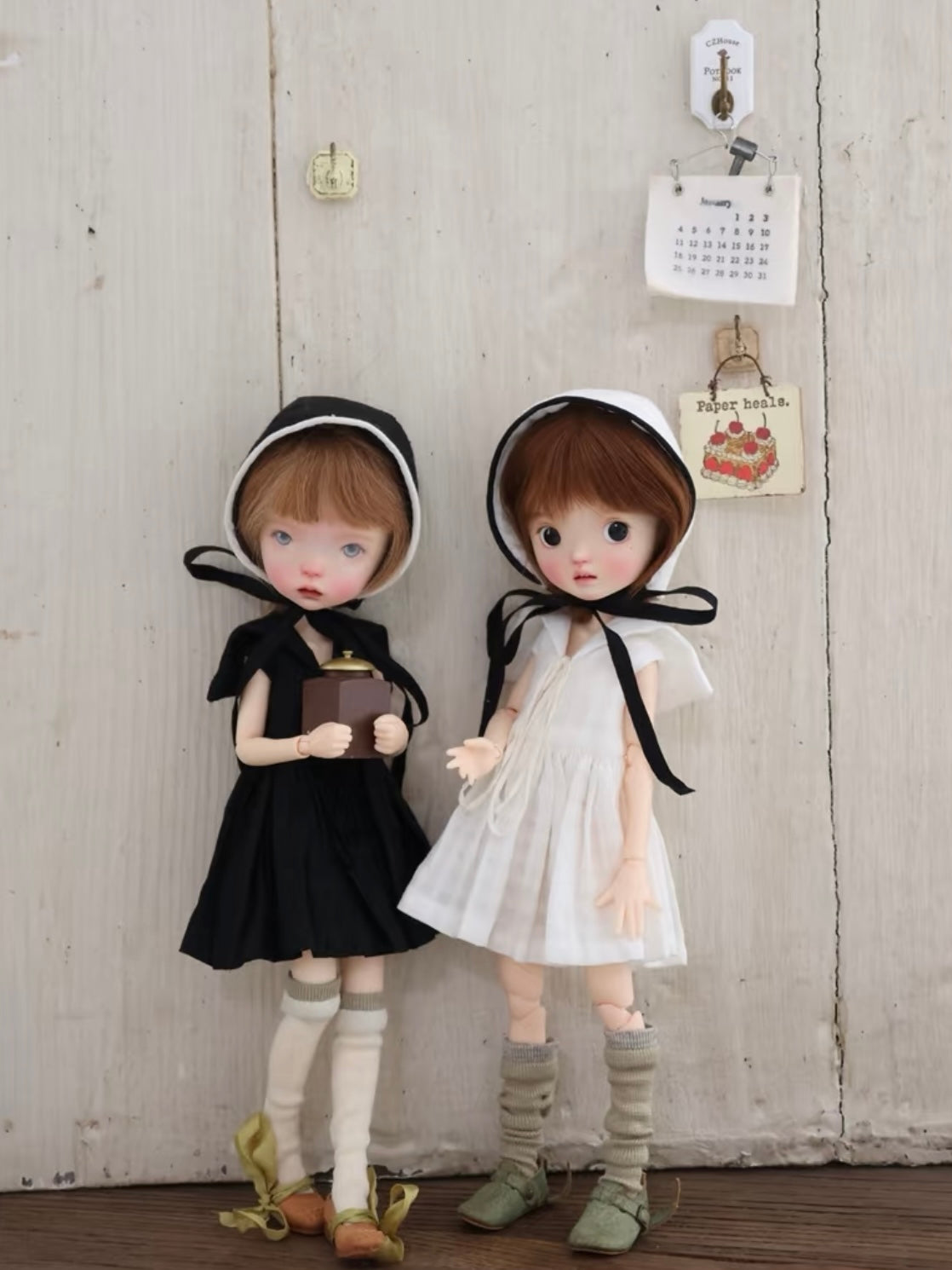 Black White Sailor BJD  Outfit - Handmade Doll Clothes - ToastDoll