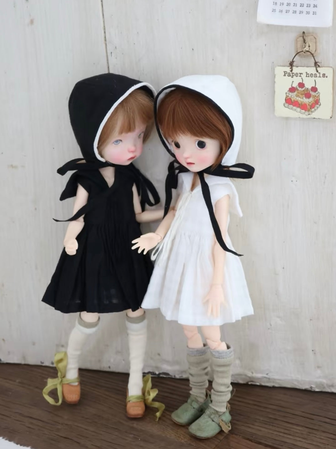 Black White Sailor BJD  Outfit - Handmade Doll Clothes - ToastDoll