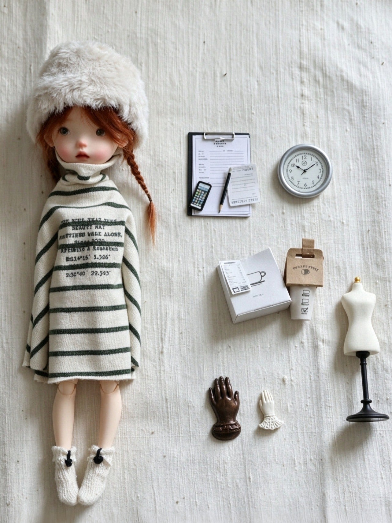 Casual Strip Blythe BJD Dress - Handmade Doll Clothes - ToastDoll
