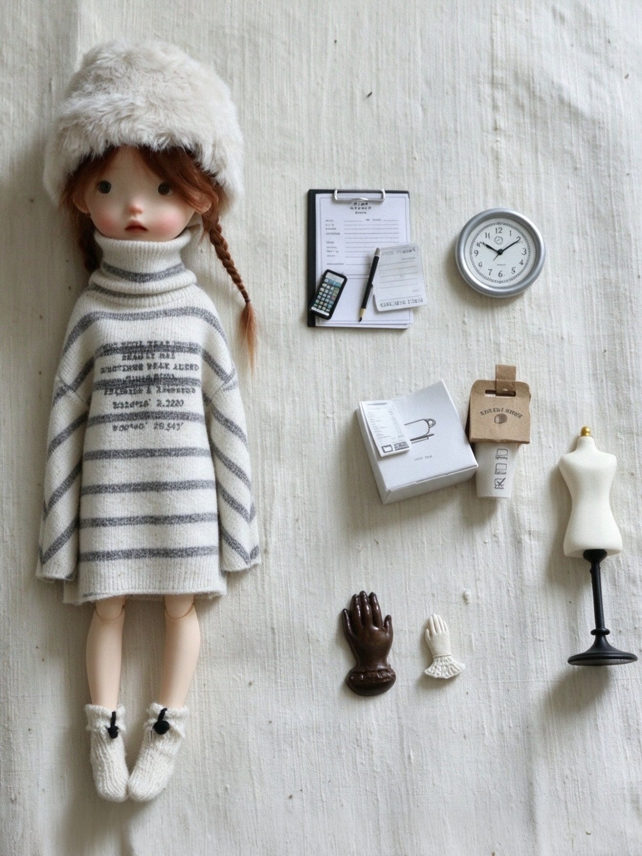 Casual Strip Blythe BJD Dress - Handmade Doll Clothes - ToastDoll