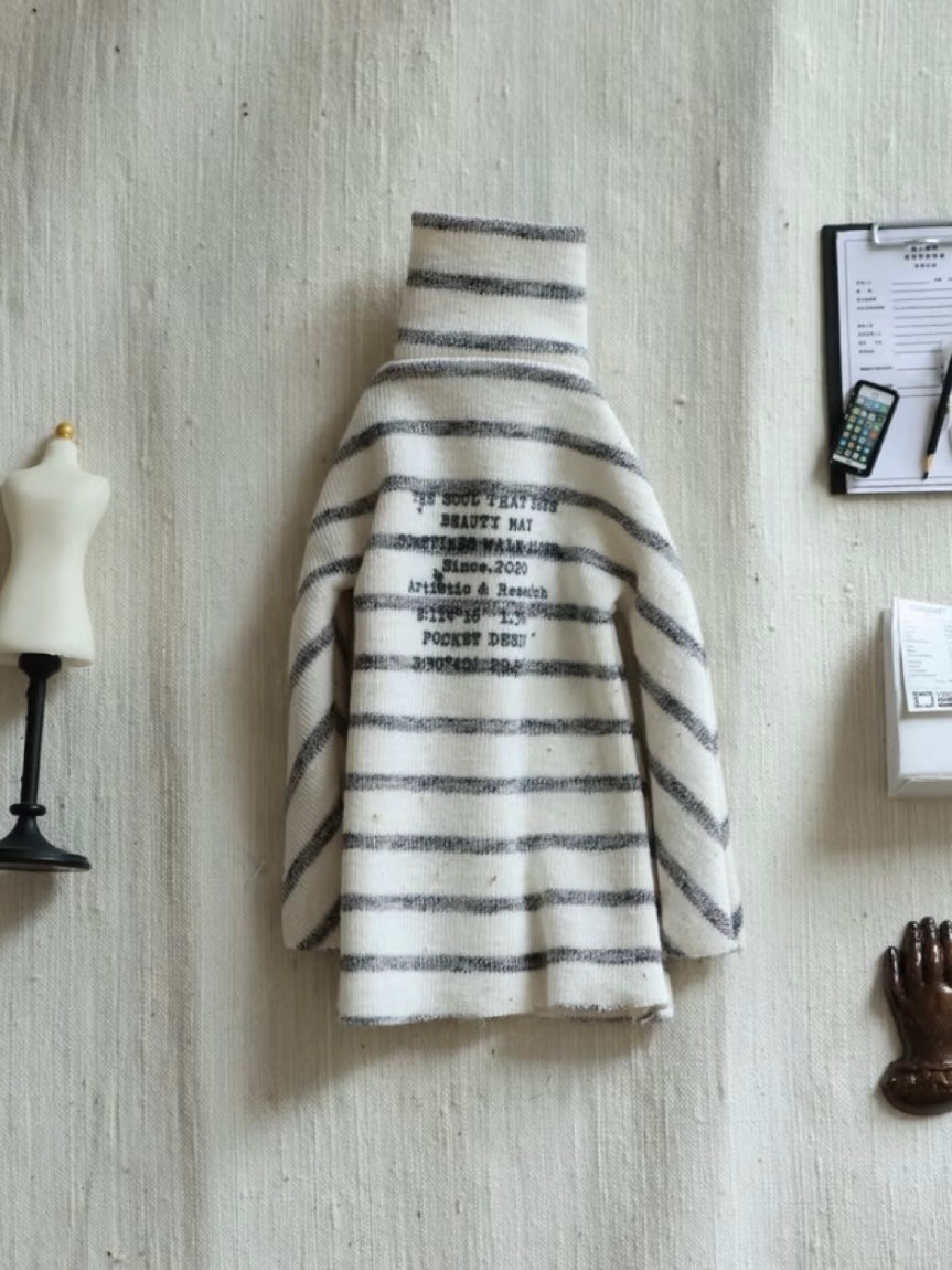 Casual Strip Blythe BJD Dress - Handmade Doll Clothes - ToastDoll