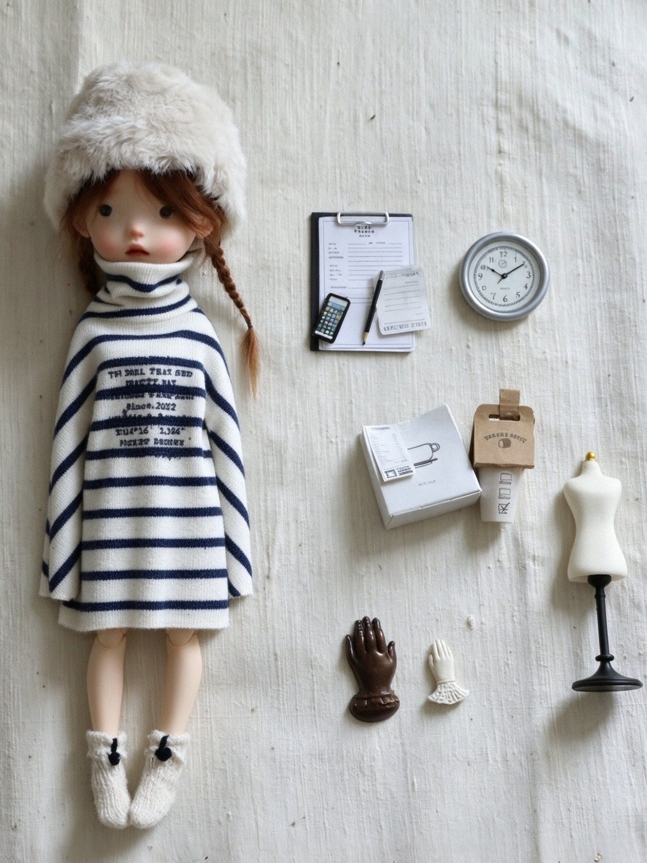 Casual Strip Blythe BJD Dress - Handmade Doll Clothes - ToastDoll
