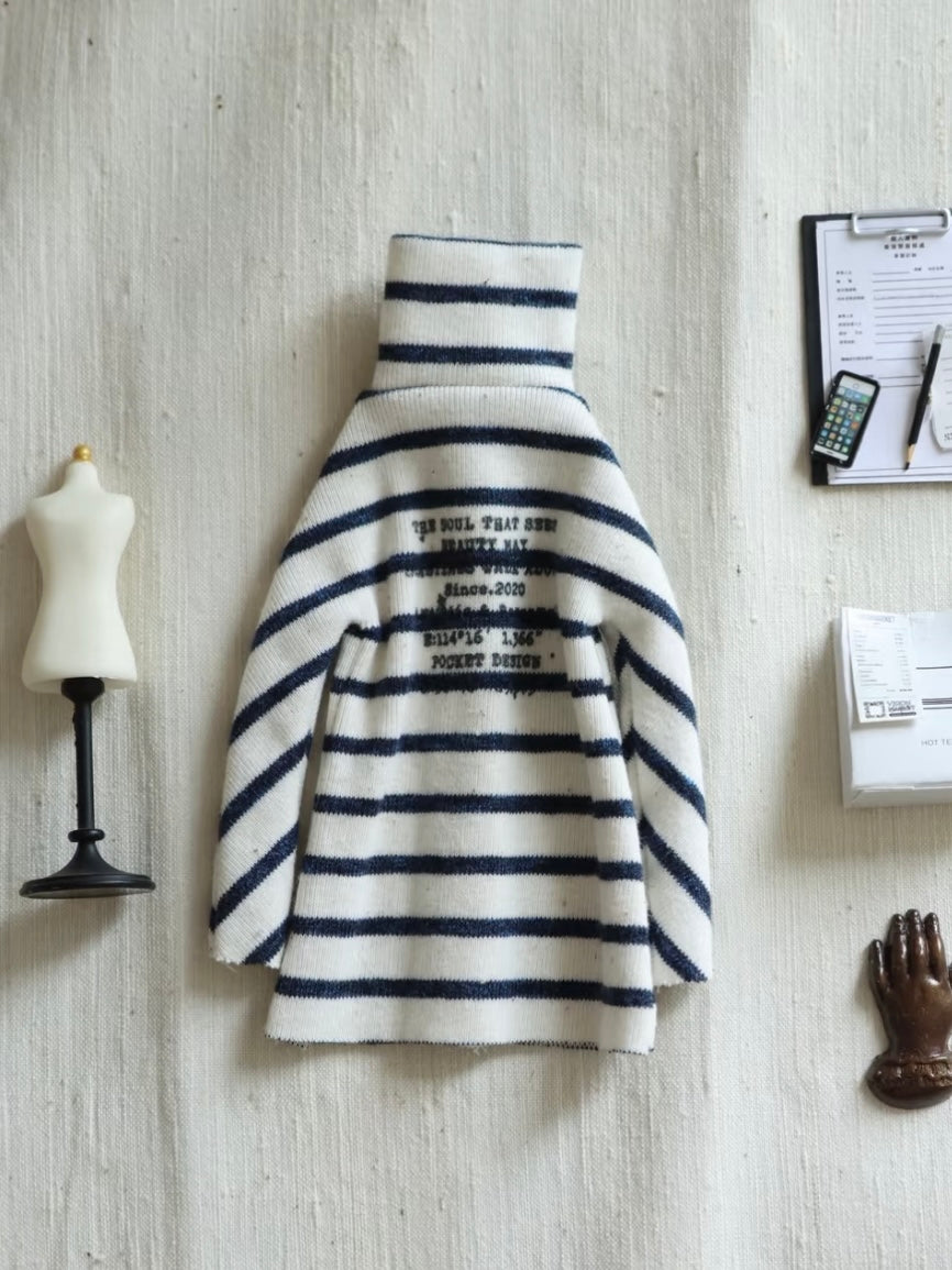 Casual Strip Blythe BJD Dress - Handmade Doll Clothes - ToastDoll