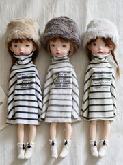 Casual Strip Blythe BJD Dress - Handmade Doll Clothes - ToastDoll