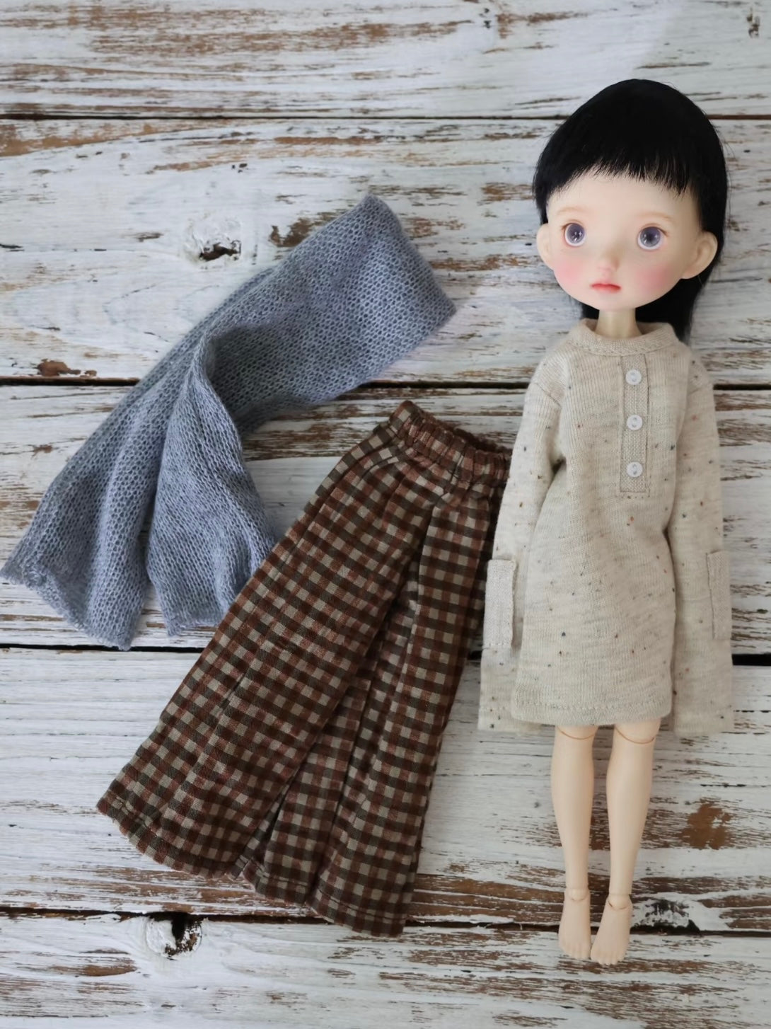 Warm Cozy Blythe BJD Outfit - Handmade Doll Clothes - ToastDoll