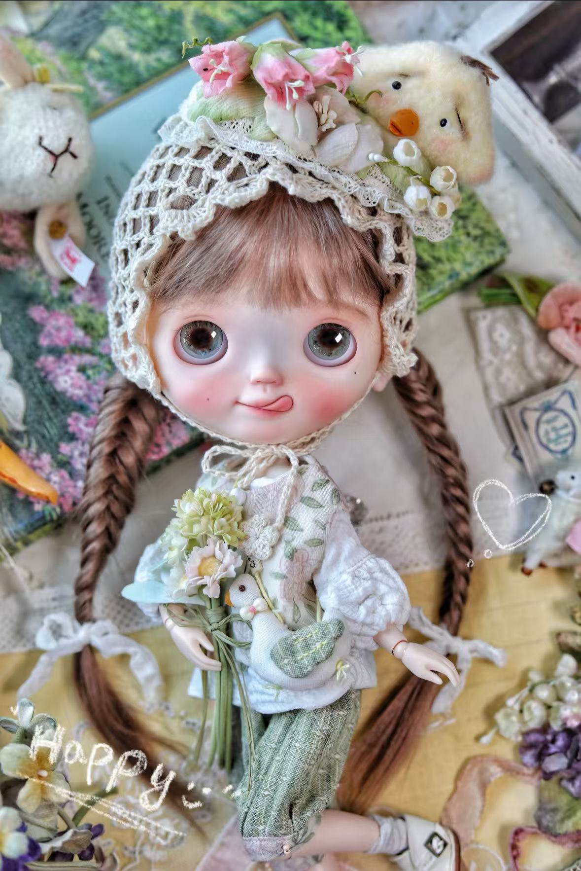 Handmade Outfit for Blythe/ Pullip, Animal Duck Set