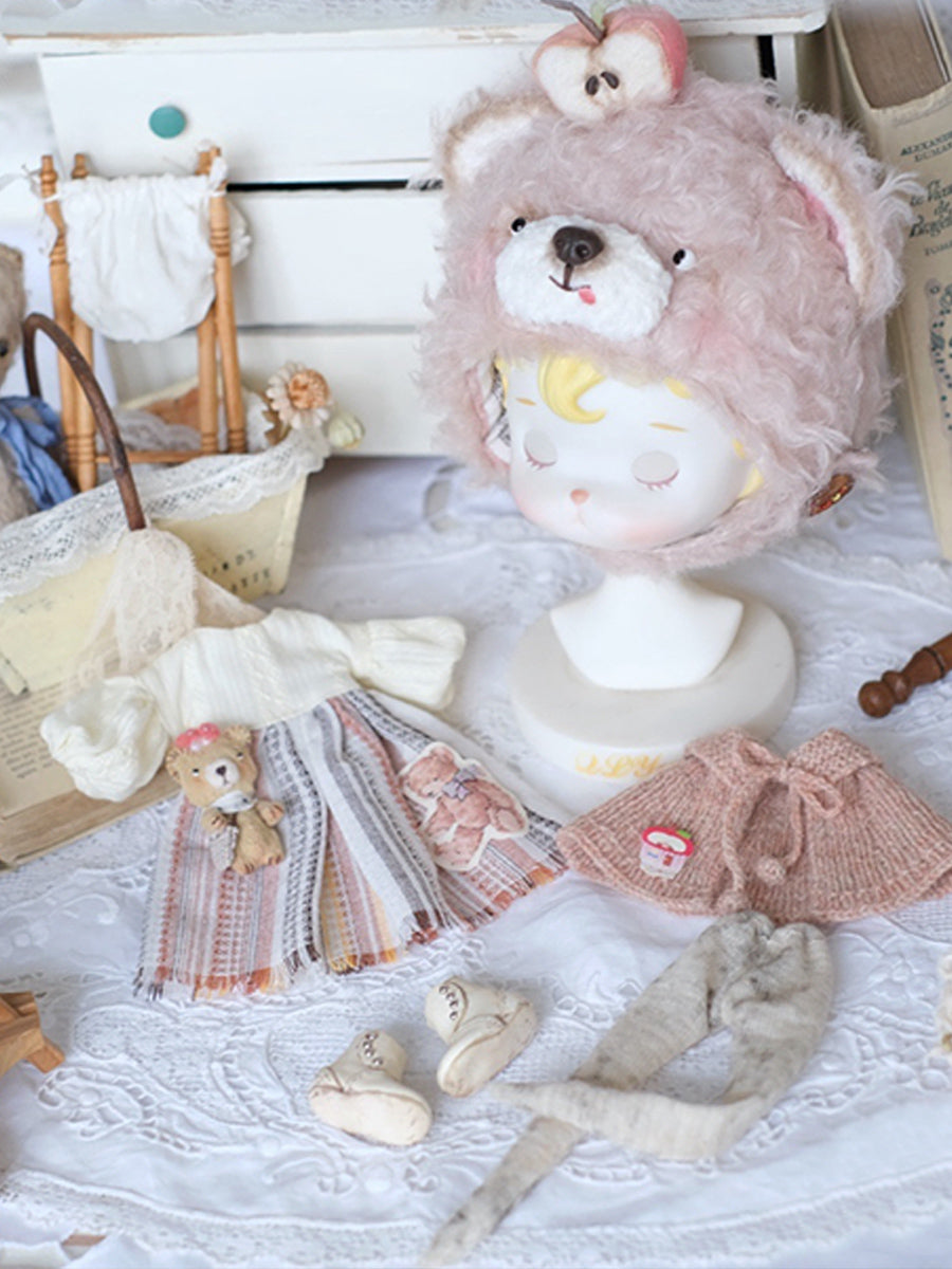 Cute Bear Forest Blythe Pink Outfit Flat Lay | ToastDoll