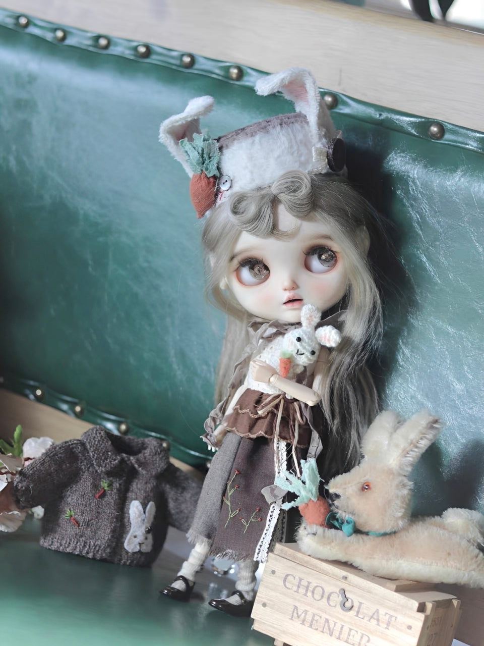 Bunny Carrot Blythe Outfit - Handmade Doll Clothes - ToastDoll