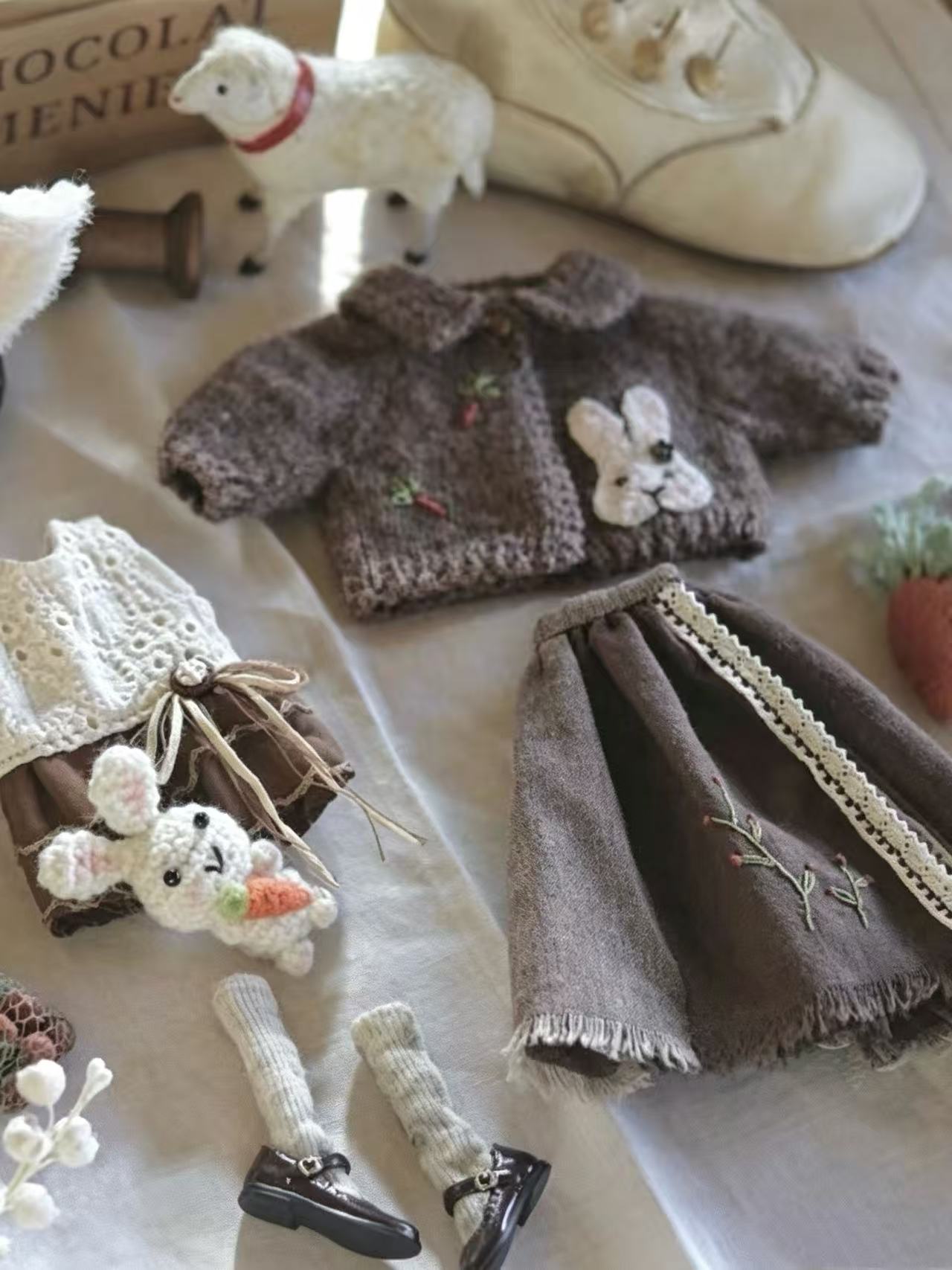 Bunny Carrot Blythe Outfit - Handmade Doll Clothes - ToastDoll