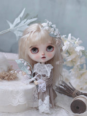 Blue Lily Blythe Hair Clip - Handmade Doll Headpiece - ToastDoll
