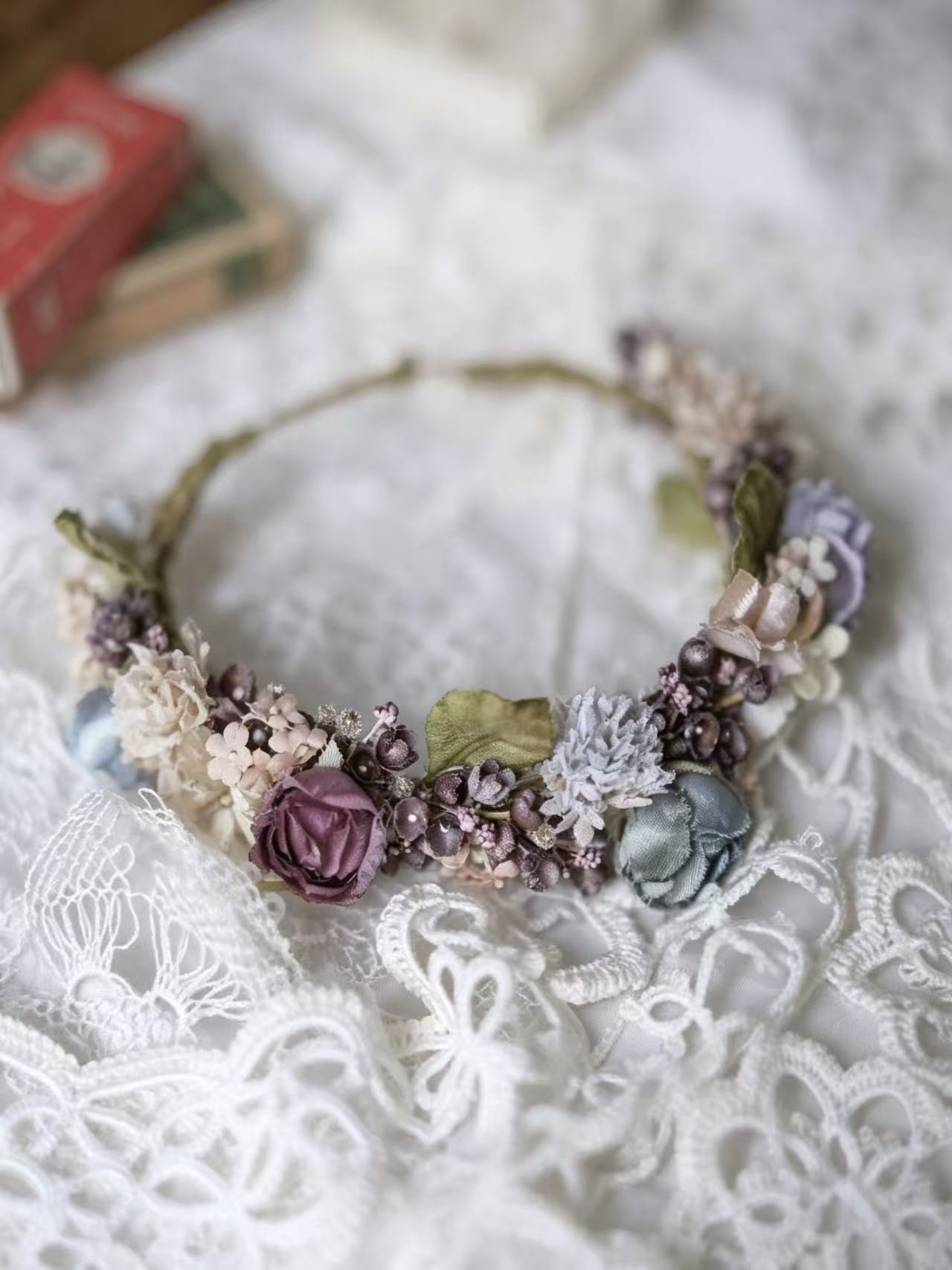 Rose Floral Blythe Crown - Handmade Doll Headpiece - ToastDoll