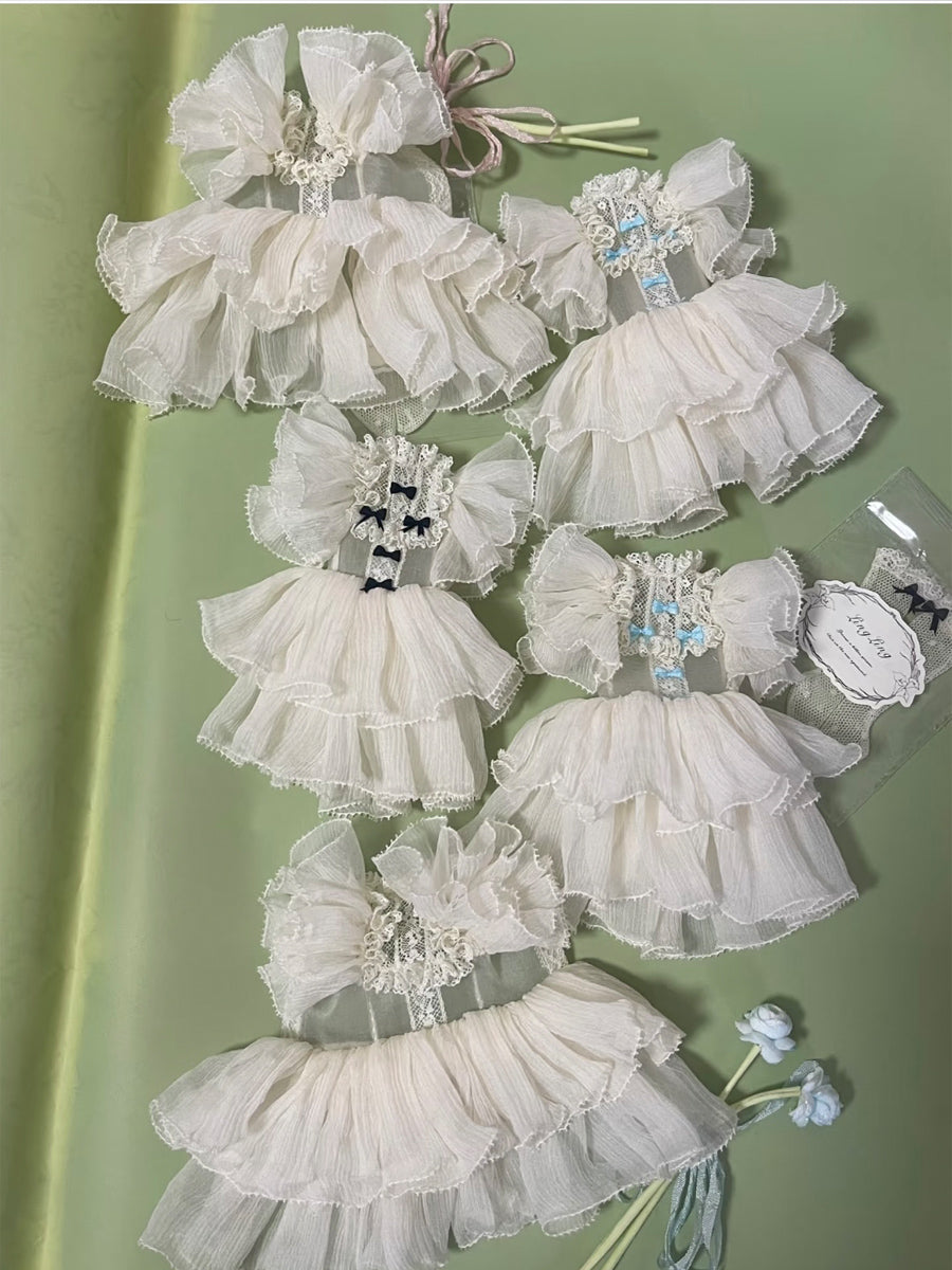 Lace Bow Skirt Blythe Outfit Flat Lay | ToastDoll