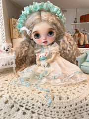 Handmade Outfit for Blythe/ Ob24/ Ob22/ Pullip, Lace Bow Dress