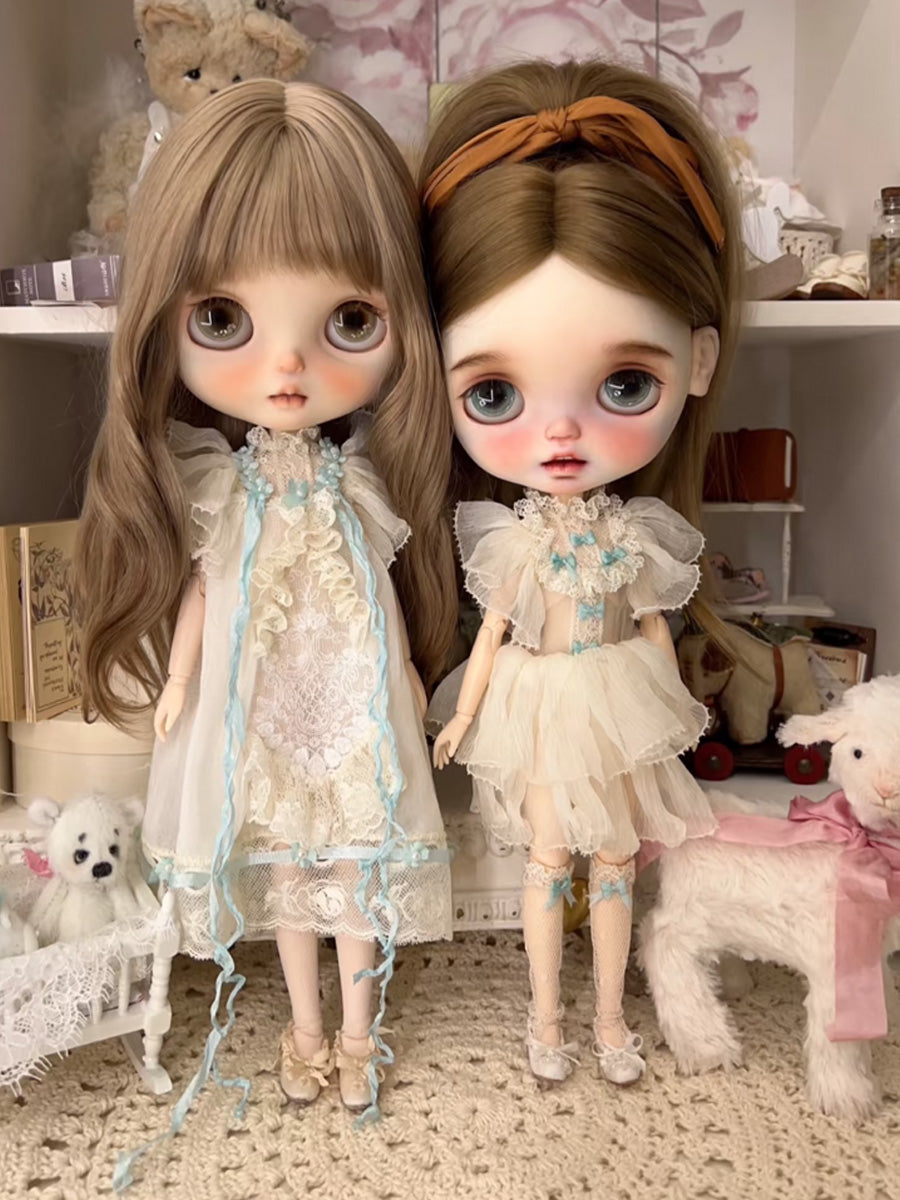 Handmade Outfit for Blythe/ Ob24/ Ob22/ Pullip, Lace Bow Dress