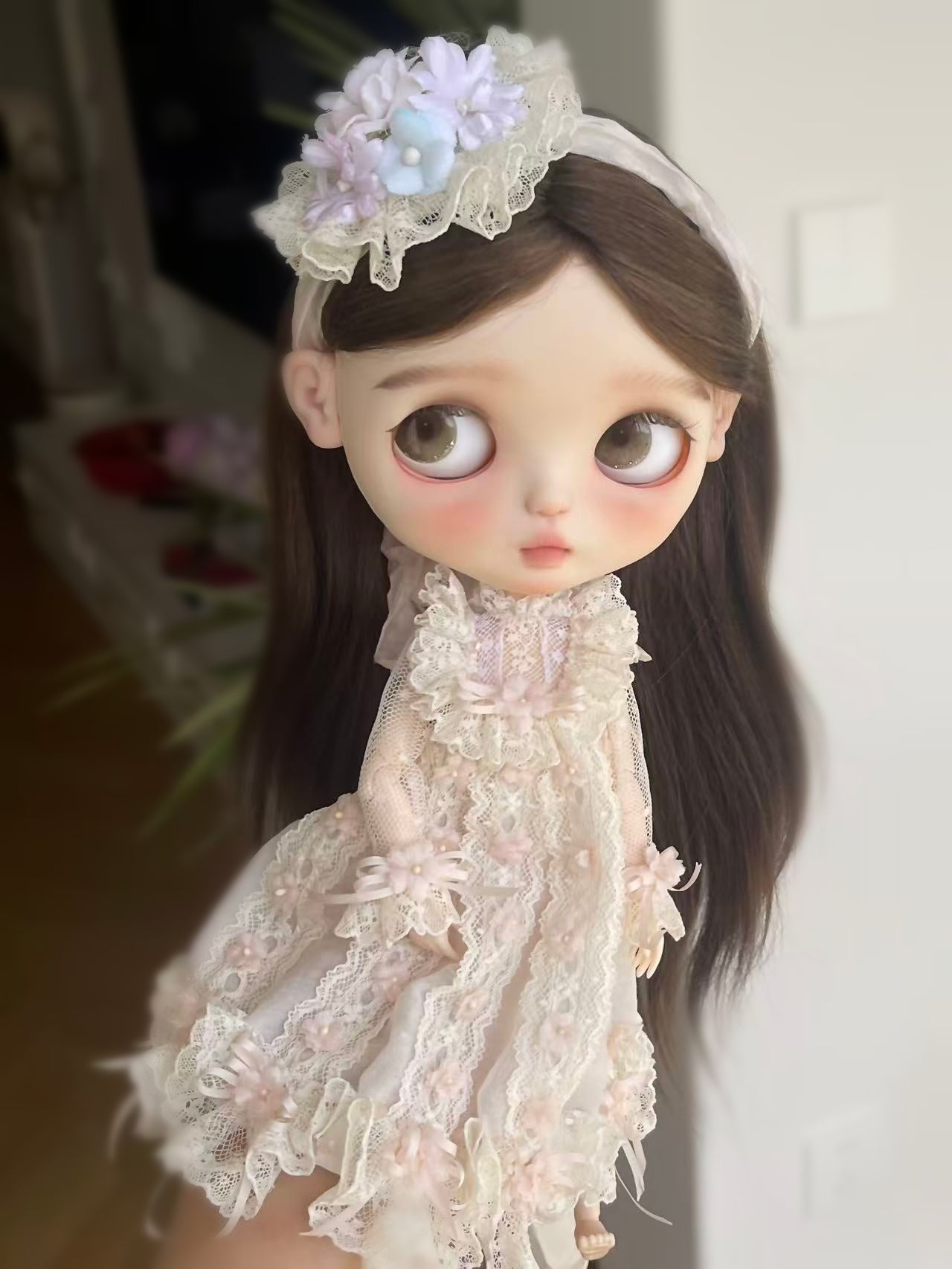 Pink Flower Lace Blythe Outfit | ToastDoll