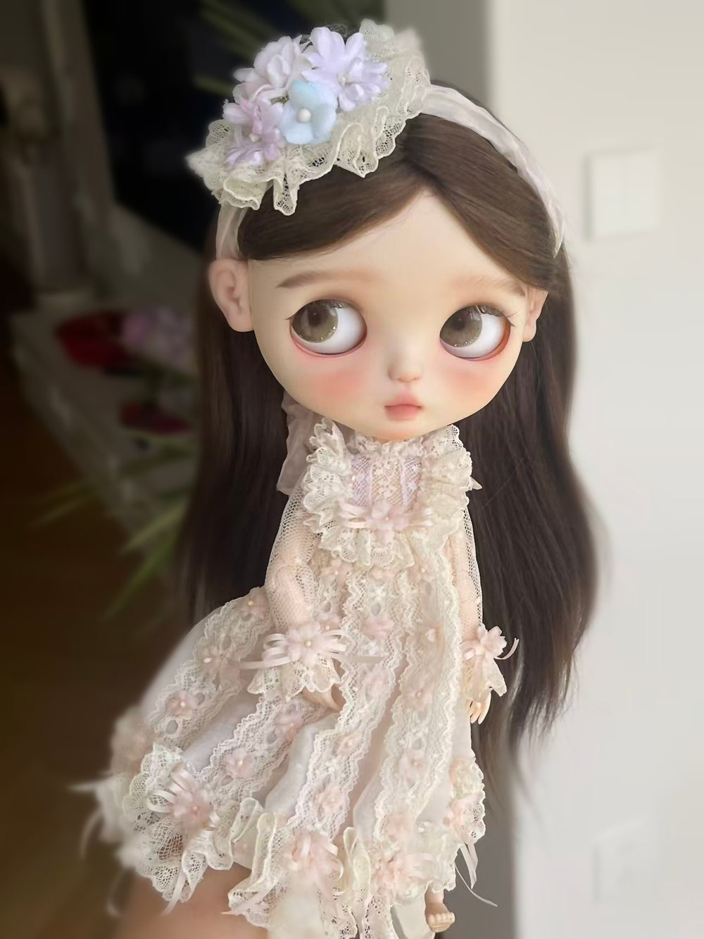 Pink Flower Lace Blythe Outfit | ToastDoll