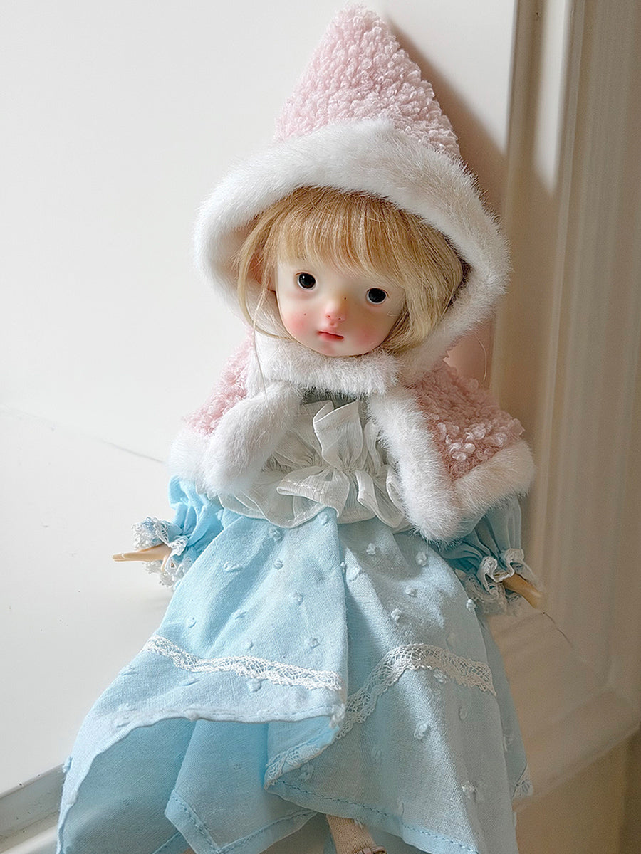 Pointy Pink Hood Blythe 1/6 BJD Outfit  Front View | ToastDoll