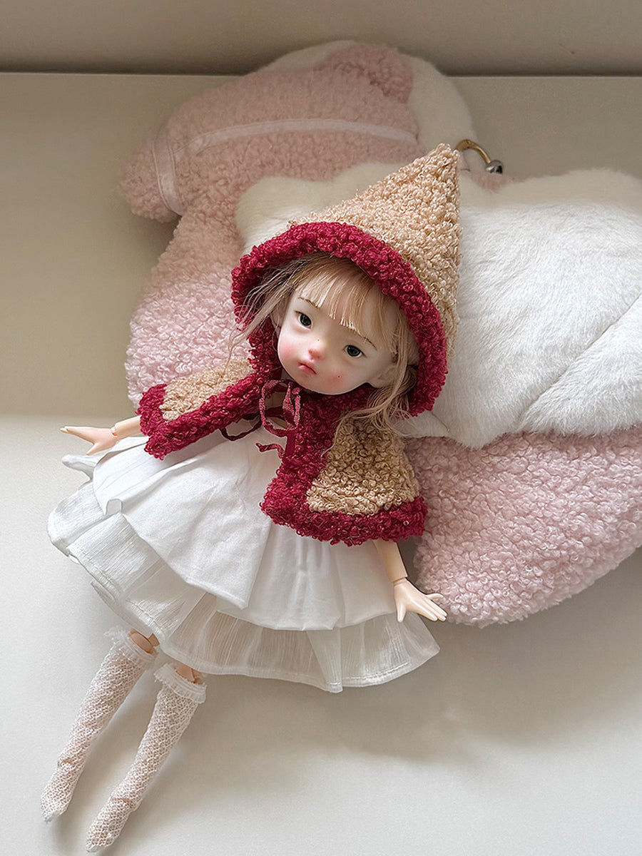 Pointy Red Hood Blythe 1/6 BJD Outfit  Front View | ToastDoll