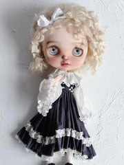 Handmade Outfit for Blythe/Obitsu, Noir Elegance Dress