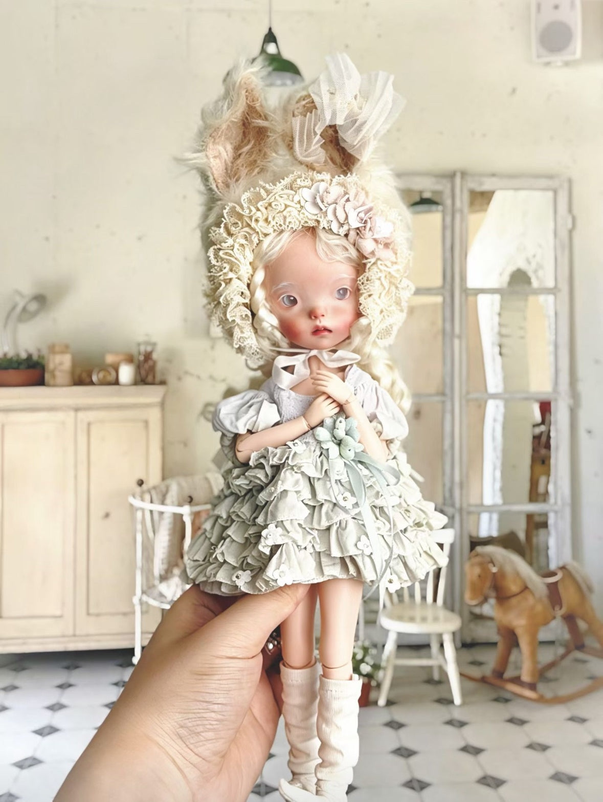 Floral Bunny Blythe 1/6 BJD Set | ToastDoll