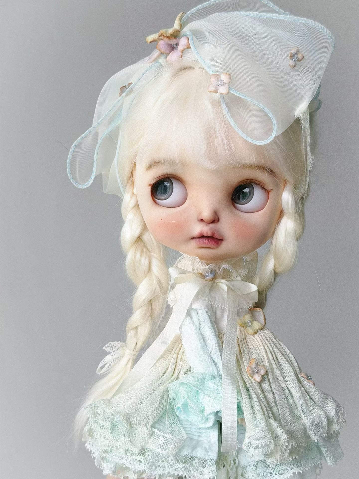 Light Blue Butterfly Blythe Dress Set Front View | ToastDoll