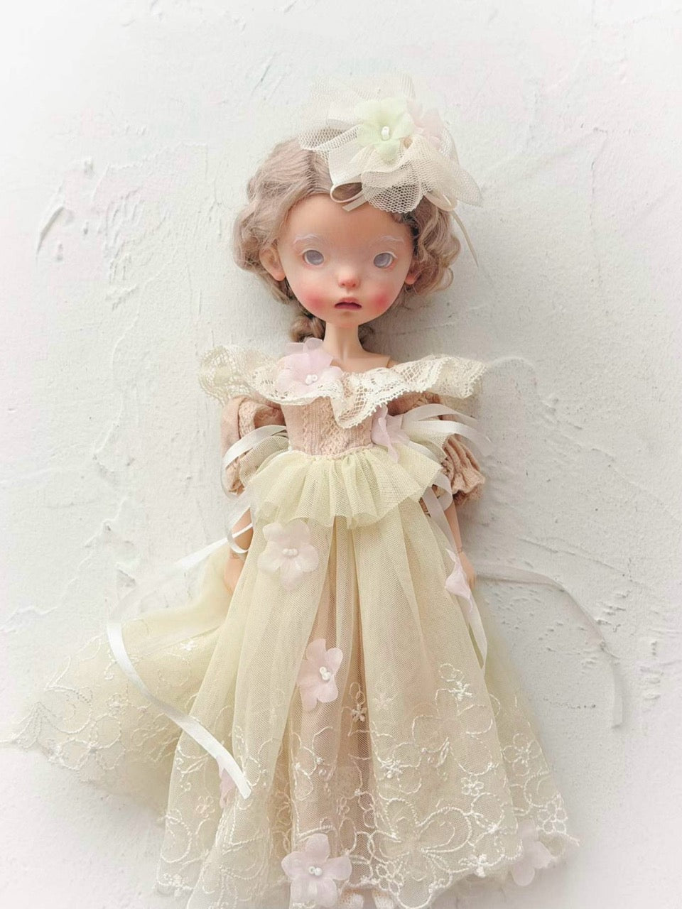 Soft Pink Flower Blythe 1/6 BJD Set - Handmade Doll Clothes - ToastDoll