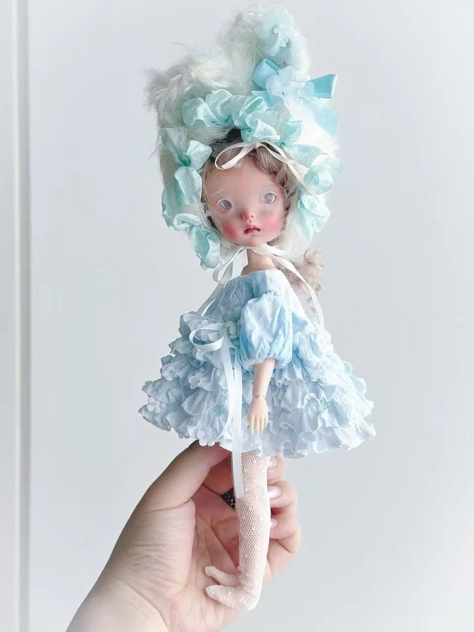 Pink Blue Bunny Blythe 1/6 BJD Set - Handmade Doll Clothes - ToastDoll