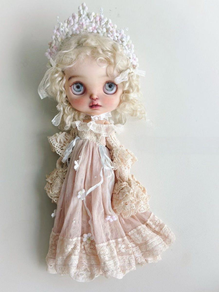 Floral Crown Blythe Set - Handmade Doll Clothes - ToastDoll