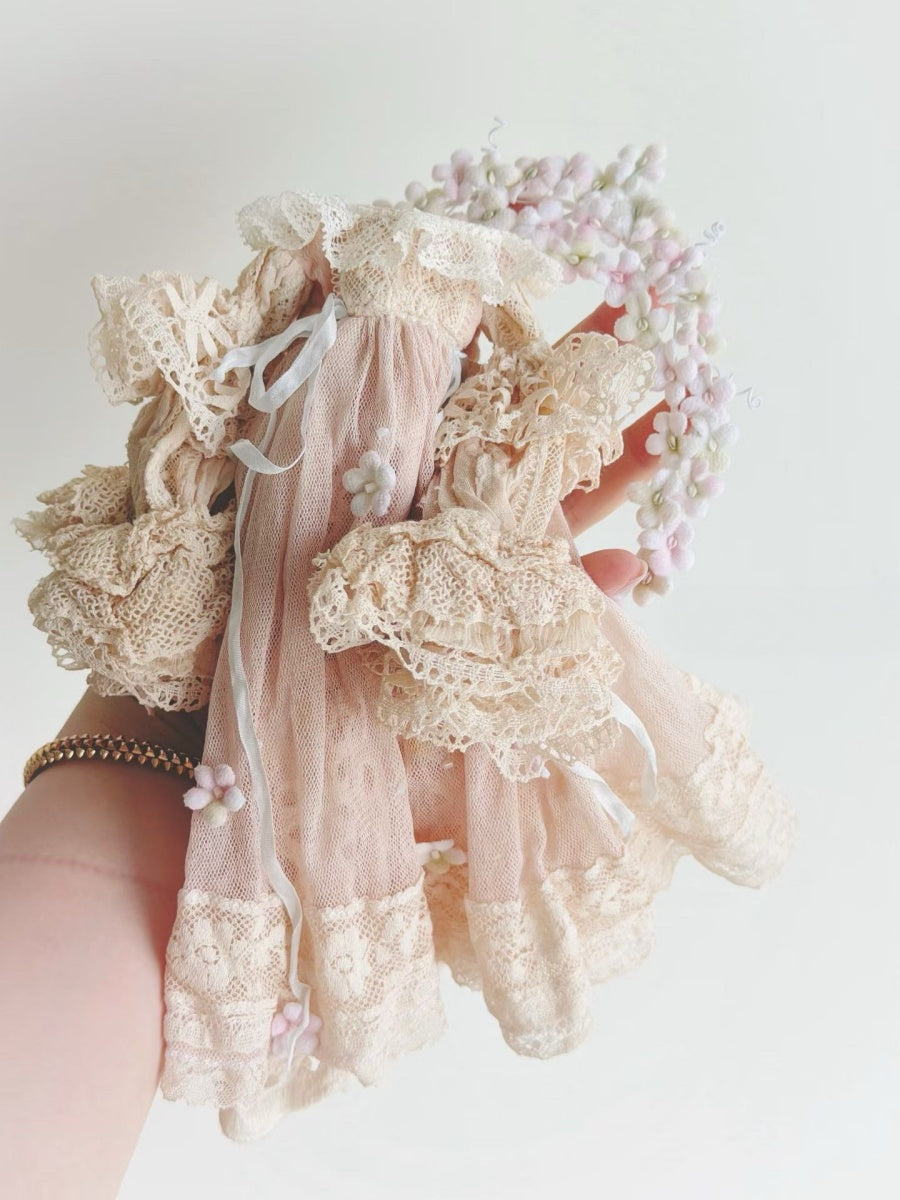Floral Crown Blythe Set - Handmade Doll Clothes - ToastDoll