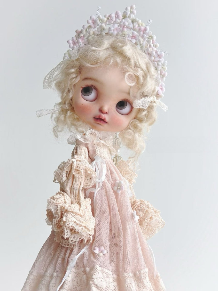 Floral Crown Blythe Set - Handmade Doll Clothes - ToastDoll