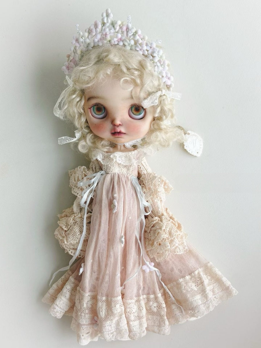 Floral Crown Blythe Set - Handmade Doll Clothes - ToastDoll