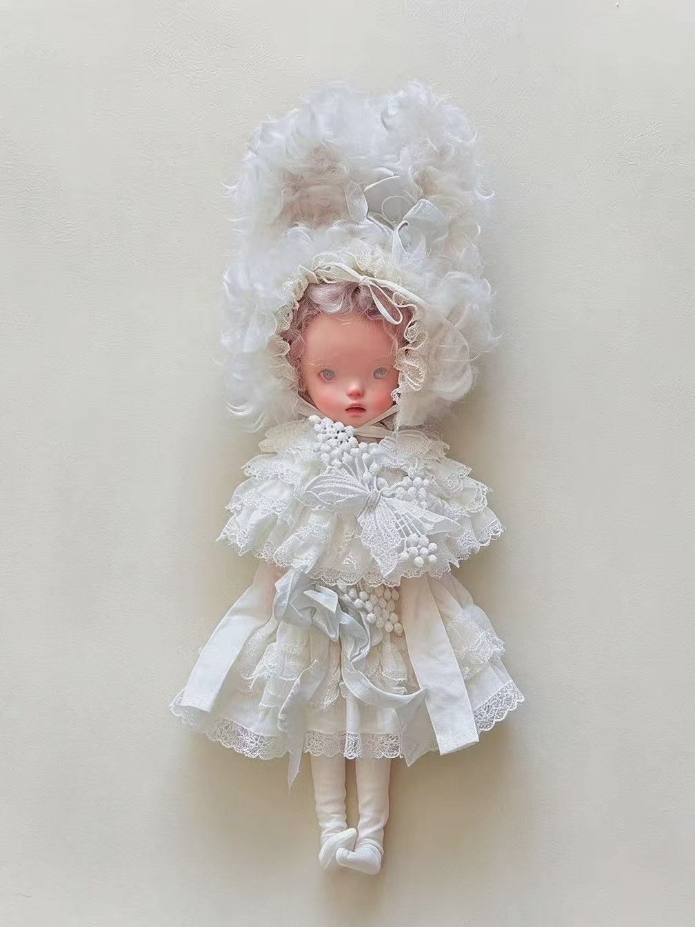 White Bunny Blythe BJD Full Set - Handmade Doll Clothes - ToastDoll
