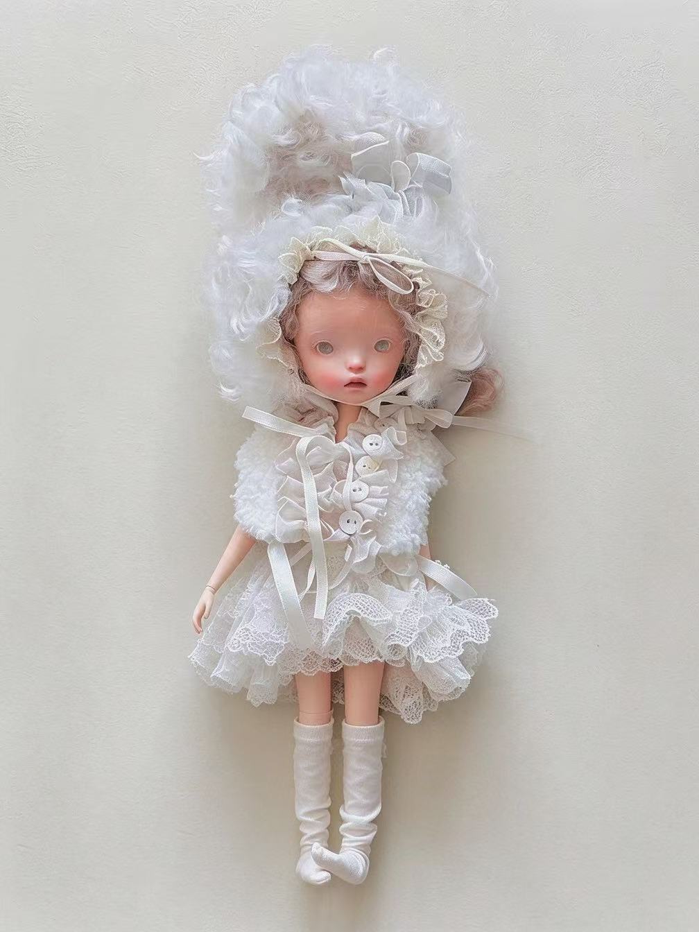 White Bunny Blythe BJD Full Set - Handmade Doll Clothes - ToastDoll