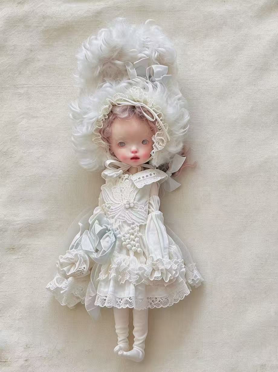 White Bunny Blythe BJD Full Set - Handmade Doll Clothes - ToastDoll