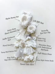 White Bunny Blythe BJD Full Set - Handmade Doll Clothes - ToastDoll