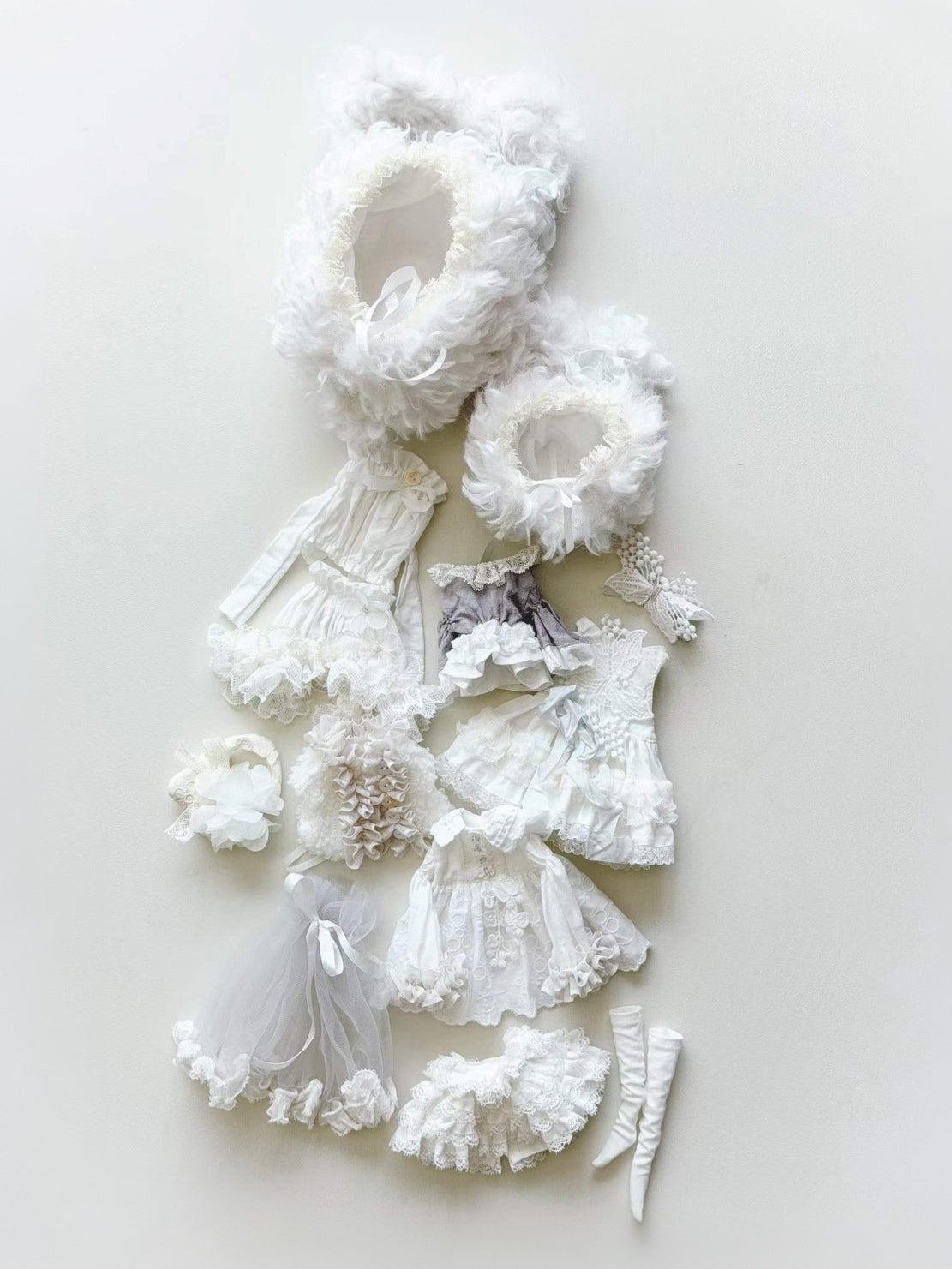 White Bunny Blythe BJD Full Set - Handmade Doll Clothes - ToastDoll