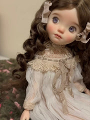 Vintage Lace Pleated Blythe 1/6 BJD Dress Detail | ToastDoll