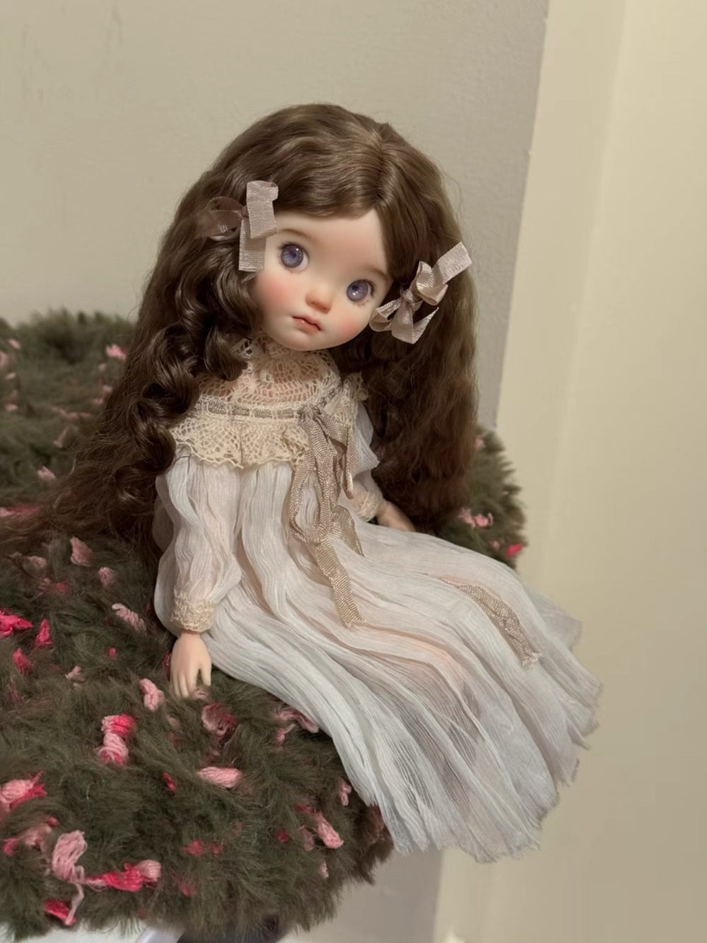 Vintage Lace Pleated Blythe 1/6 BJD Dress  | ToastDoll